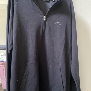 Travis Mathew Men's Black Zip-Up Sweater